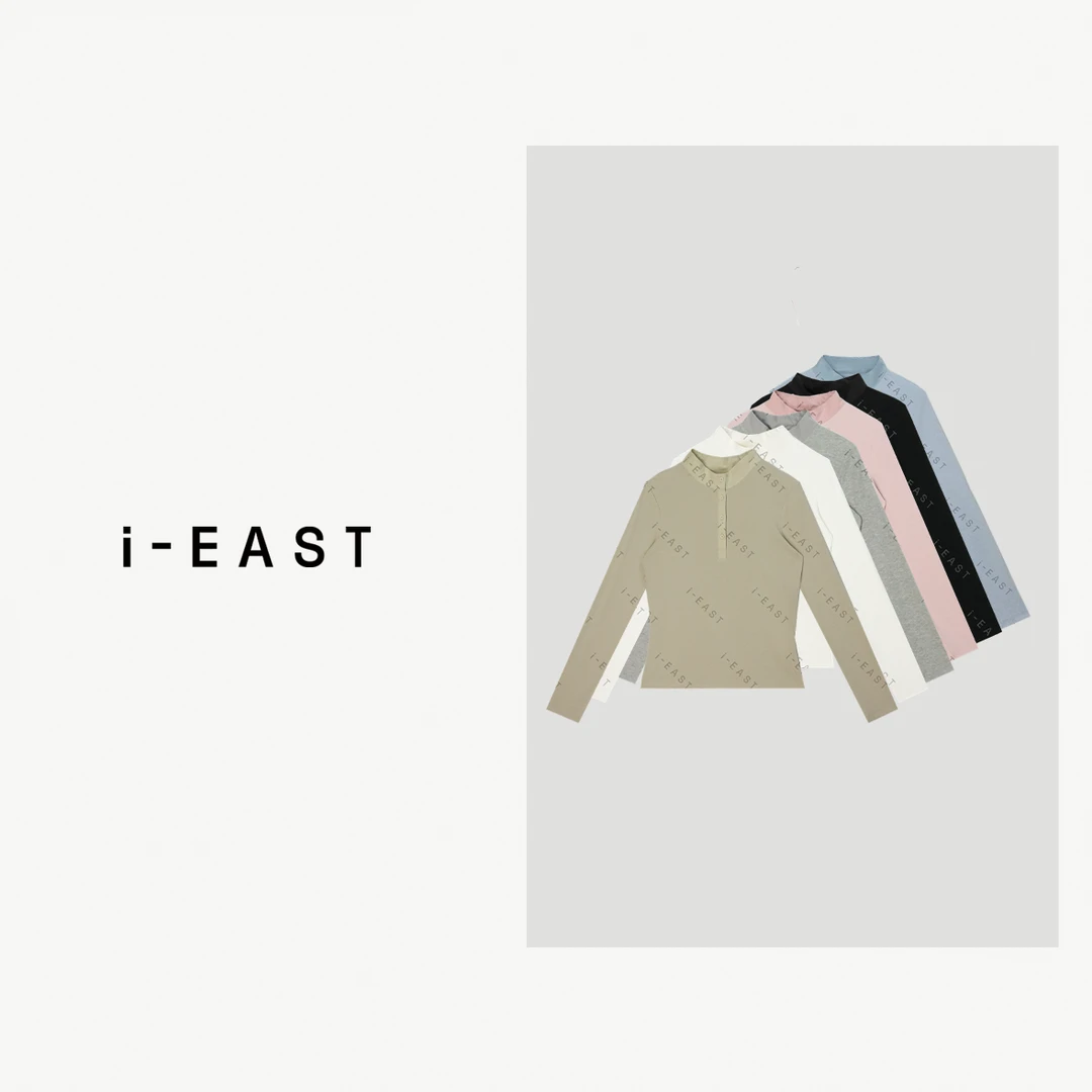i-EAST 亲肤独白~舒适竖条纹长袖T恤上衣-5C SY8014