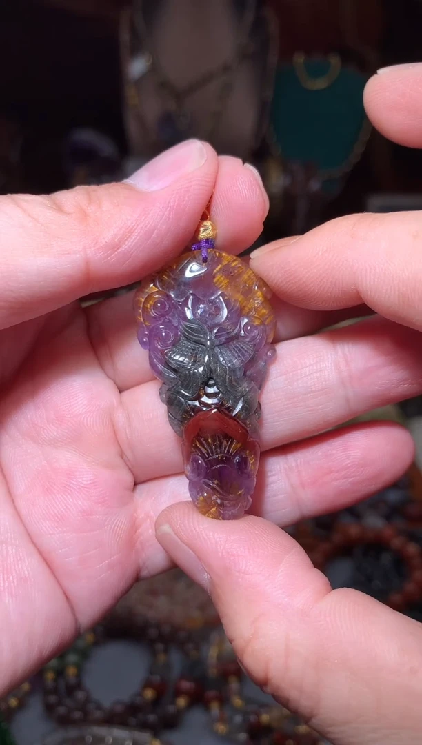 水晶珠宝半成品未镶嵌极光凤九