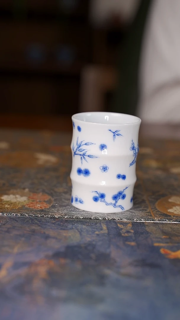 杯铭墨 松竹梅竹节杯