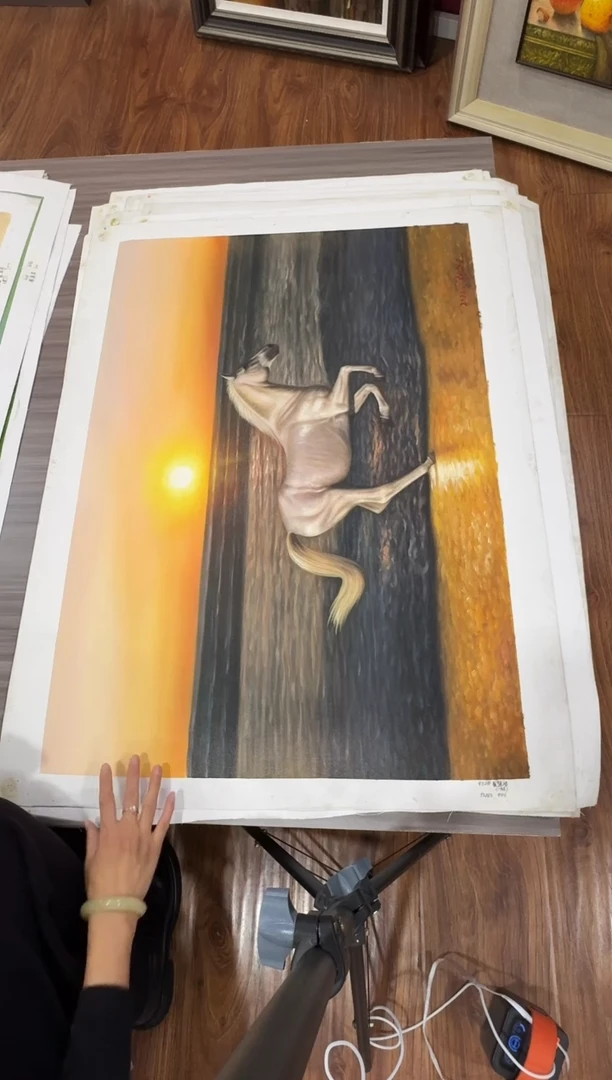 油画【158号】约90*60cm丨朝鲜原创纯手绘孤品油画丨顺丰包邮