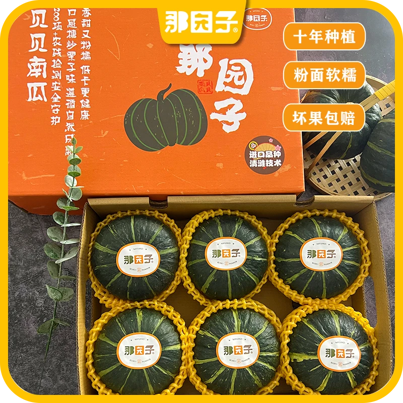 【那园子】正宗贝贝南瓜板栗味4.2-4.6斤礼盒装惠和一号