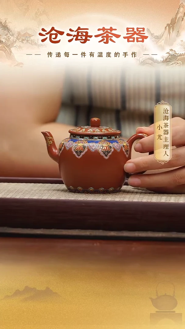 茶壶紫砂《HZ 珐琅玉井》