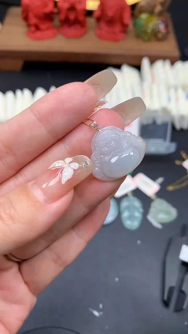 【闪购商品】翡翠吊坠(不含链)18K金镶嵌MS152527