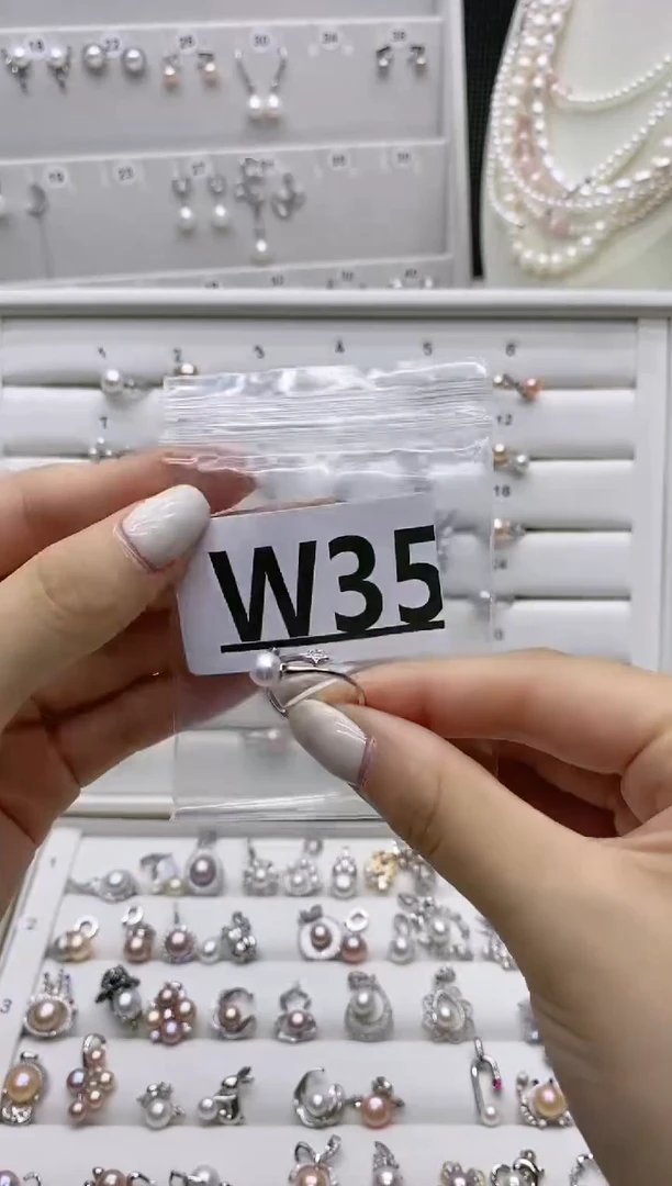 银S925镶嵌珠宝奇石淡水珍珠棒****?W35