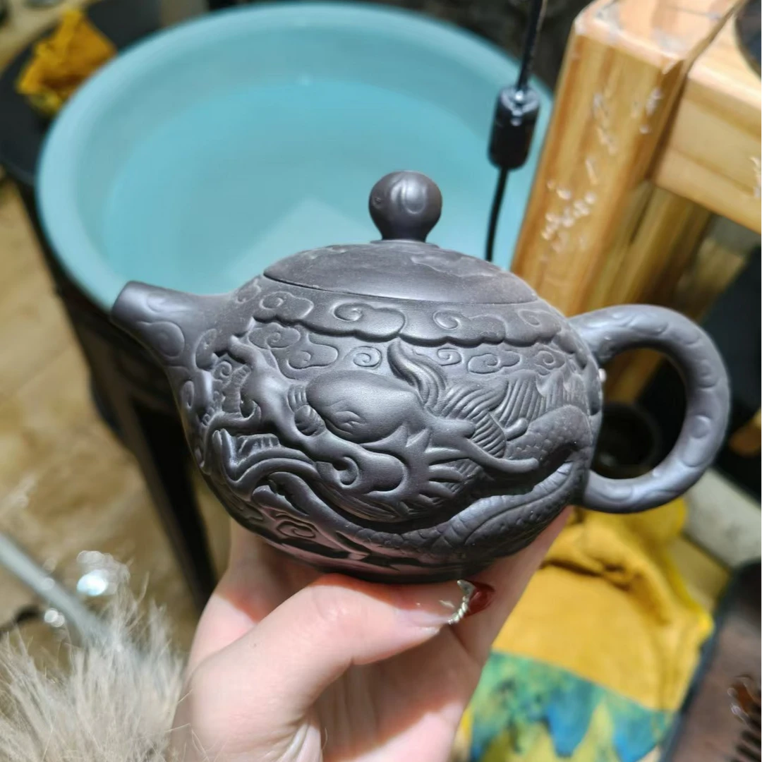 紫砂壶浮雕西施壶泡茶壶