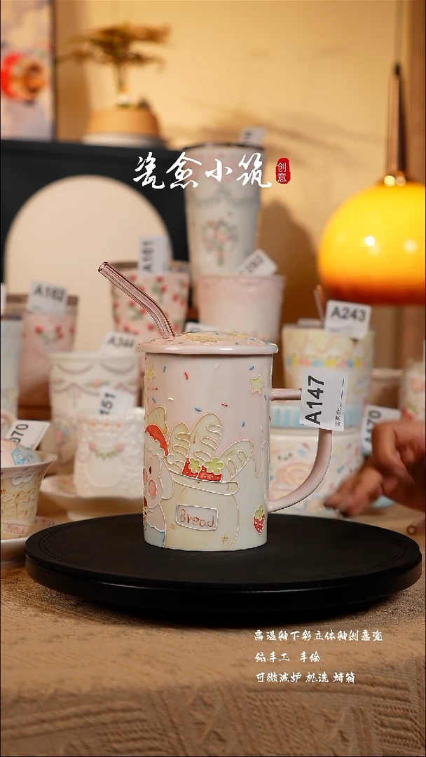 景德镇高温釉下彩立体釉创意瓷