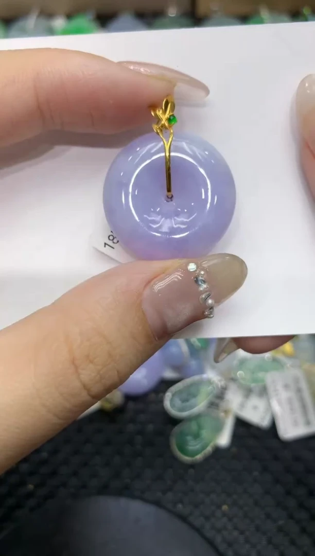 【闪购商品】翡翠颈饰18K金镶嵌222222222