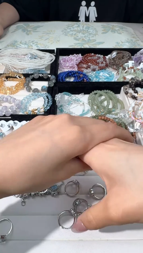 水晶手链未镶嵌Y002白水爱心戒指