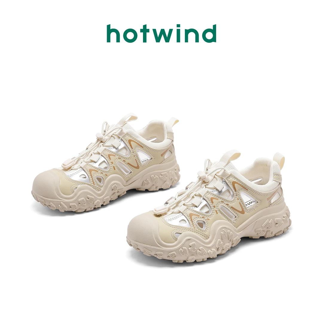 Hotwind/热风2025女鞋春季新款户外登山鞋情侣款休闲丑萌鞋