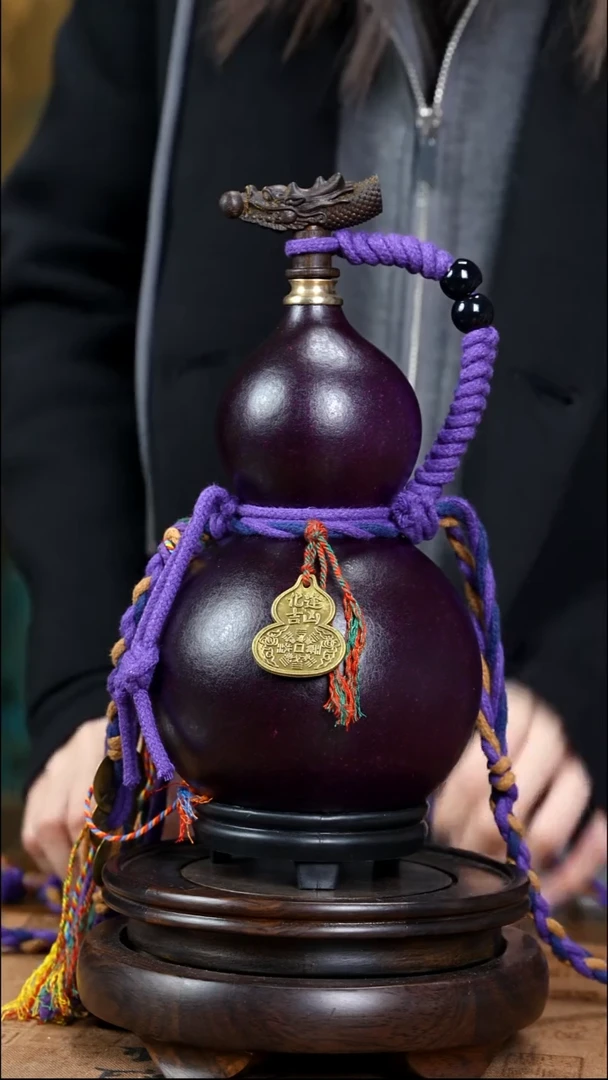 XX072藏绳款大漆酒葫芦（现货现发）