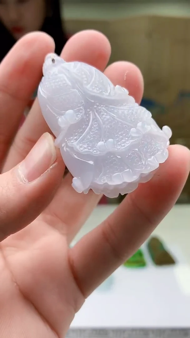 【闪购商品】定制翡翠未镶嵌4852bb-毛货挂件30