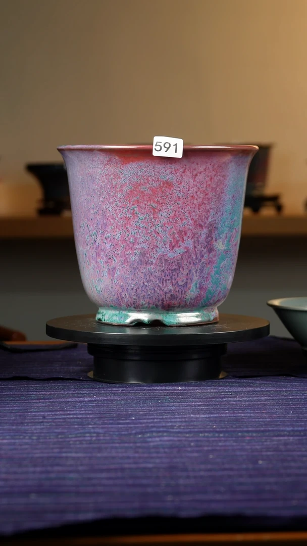 591仰钟式窑变花盆19/17/22/20