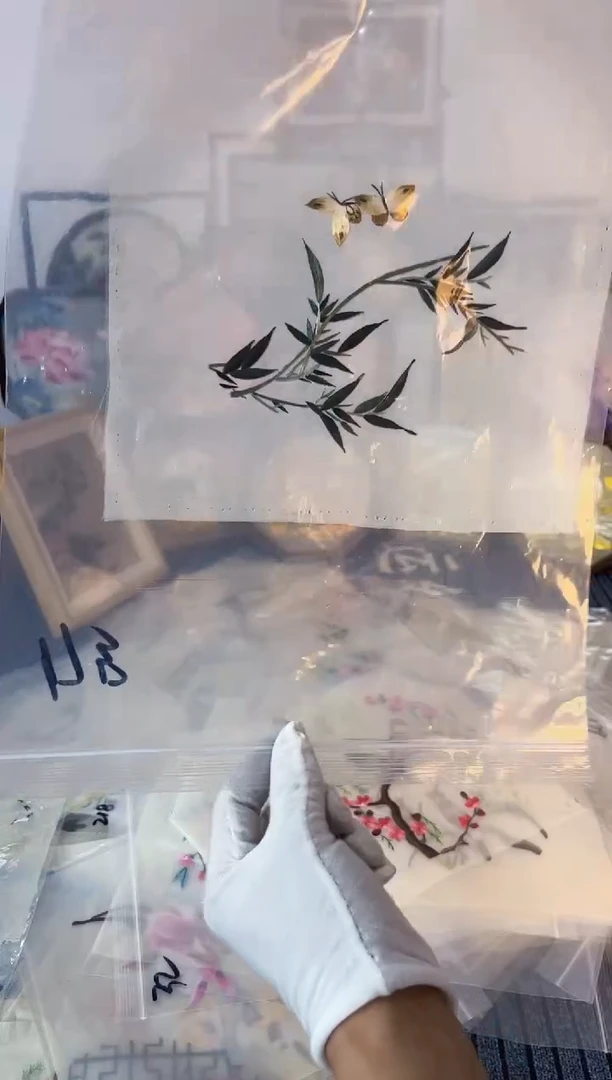 织绣17纯手工苏绣双面绣绣布