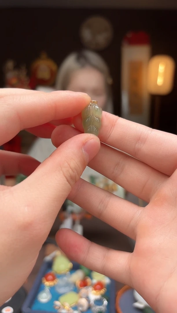 【闪购商品】和田玉AB210叶子未镶嵌-