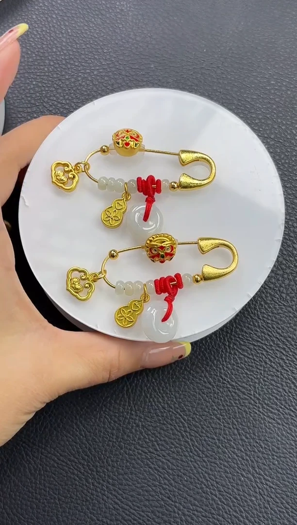 未镶嵌挂件翡翠YM1252-1 平安扣别针 多样性发一件