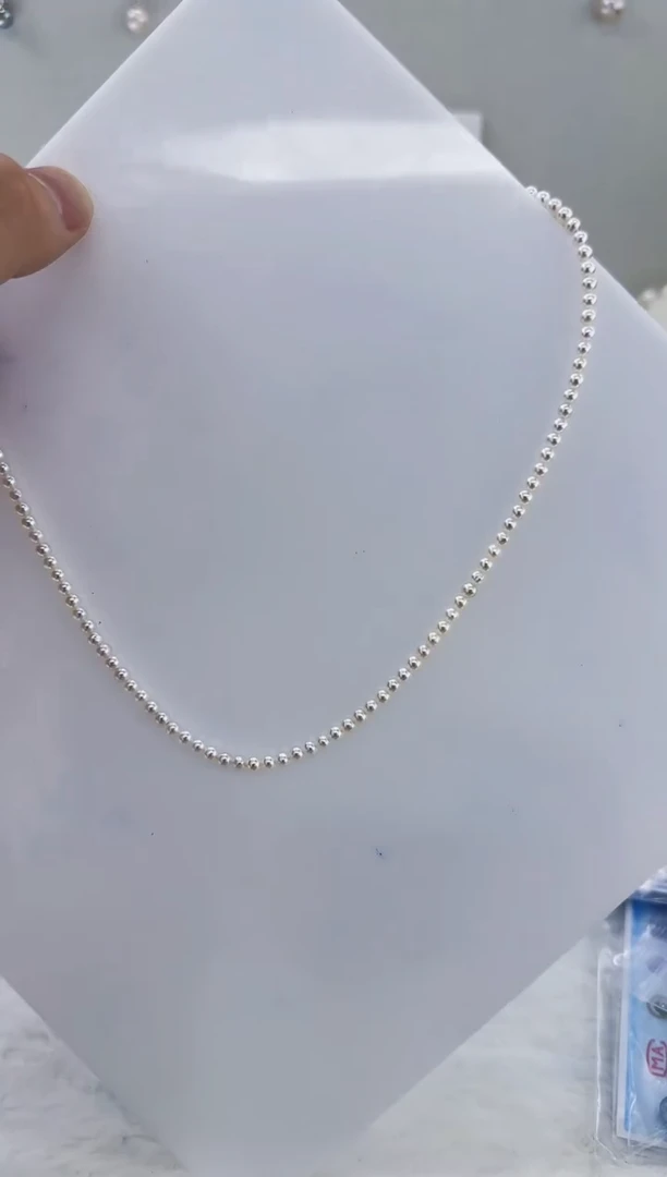 18K金镶嵌淡水珍珠DA珍珠项链3-4 gh001