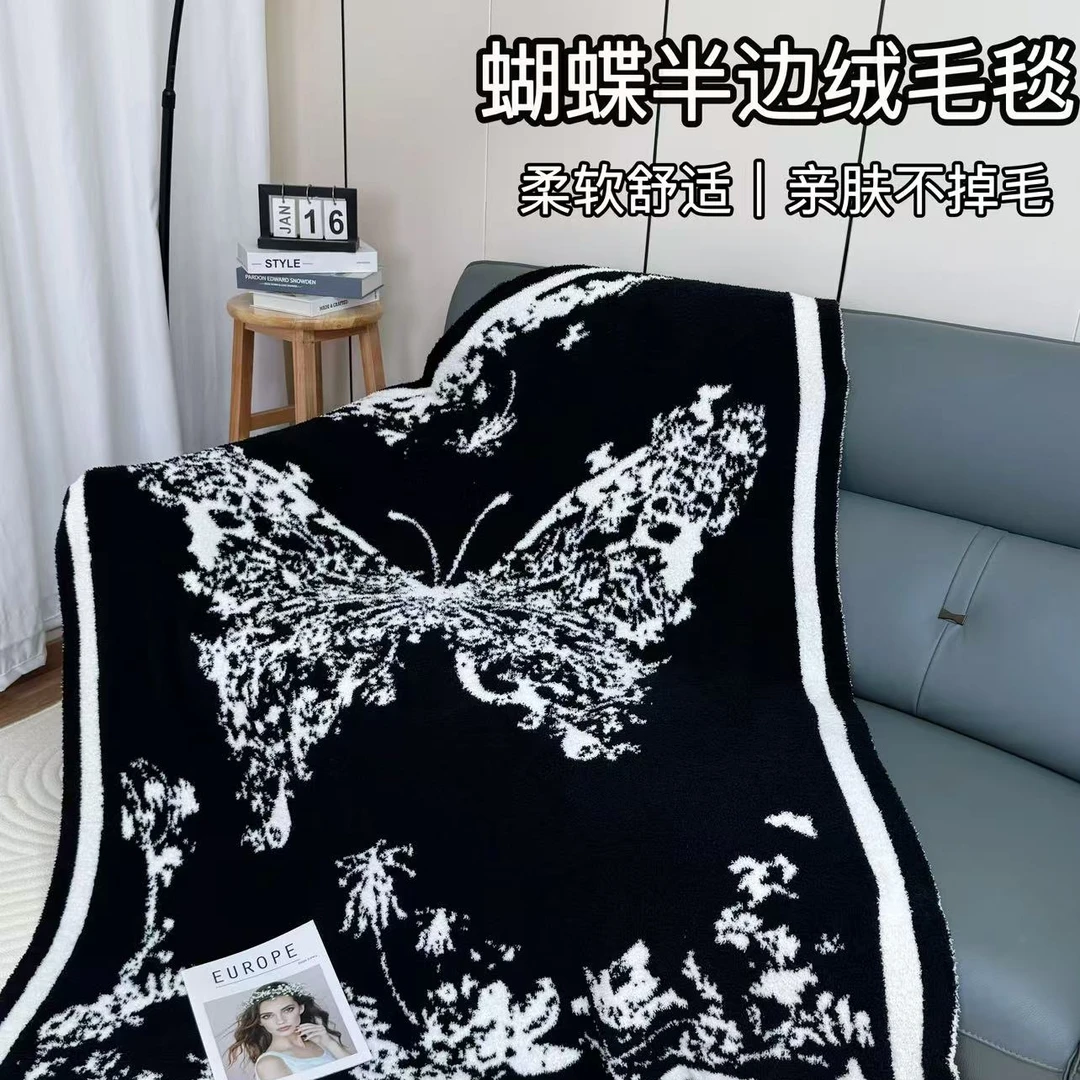 【蝴蝶沙发毯】生活沙发毯子客厅休闲高定午睡盖毯2