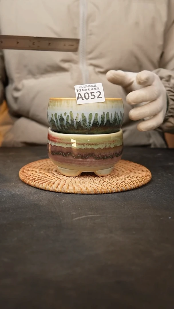 【闪购商品】瓷片052泥泥手工花盆