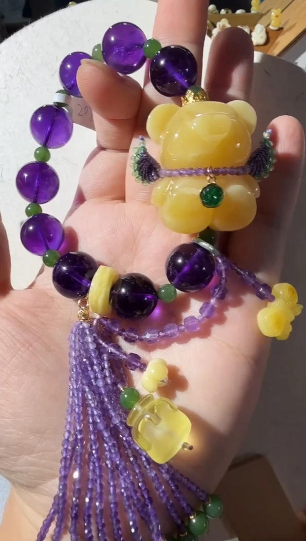 【闪购商品】蜜蜡手链未镶嵌蜜蜡小熊手链