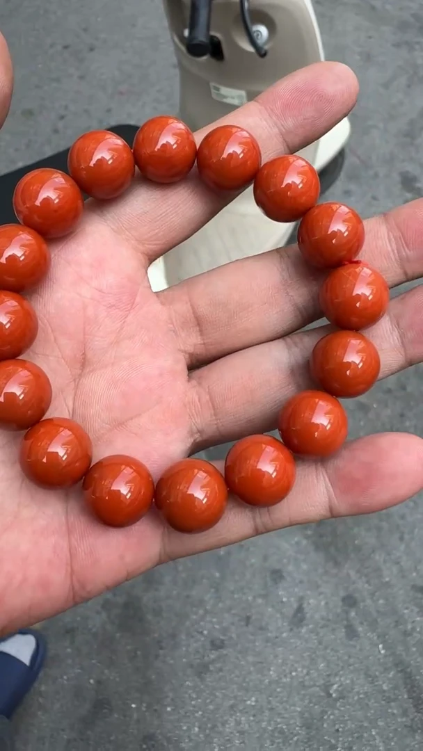 未镶嵌颈饰玛瑙/玉髓南红手串卡14