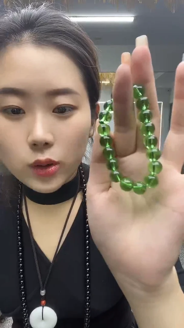 绿色圆形卡10的手串多样性发货一