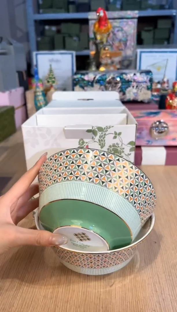【闪购商品】杯186歌剧院面碗套二（绿）