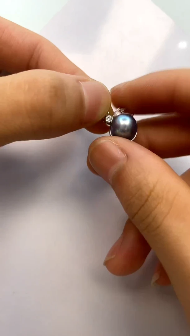 海水珍珠银S925镶嵌颈饰9-10