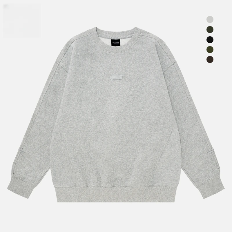 CLOTTEE by CLOT 磨毛拼接盘扣圆领卫衣 线圈布 中式 榫卯系列