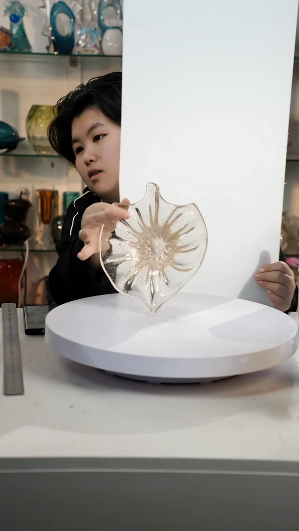 【闪购商品】琉璃【弘扬】宽20轻奢琉璃花器微瑕福利