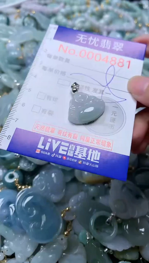 翡翠未镶嵌吊坠(不含链)4881