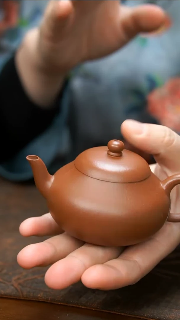 紫砂茶壶紫泥矮梨壶微瑕