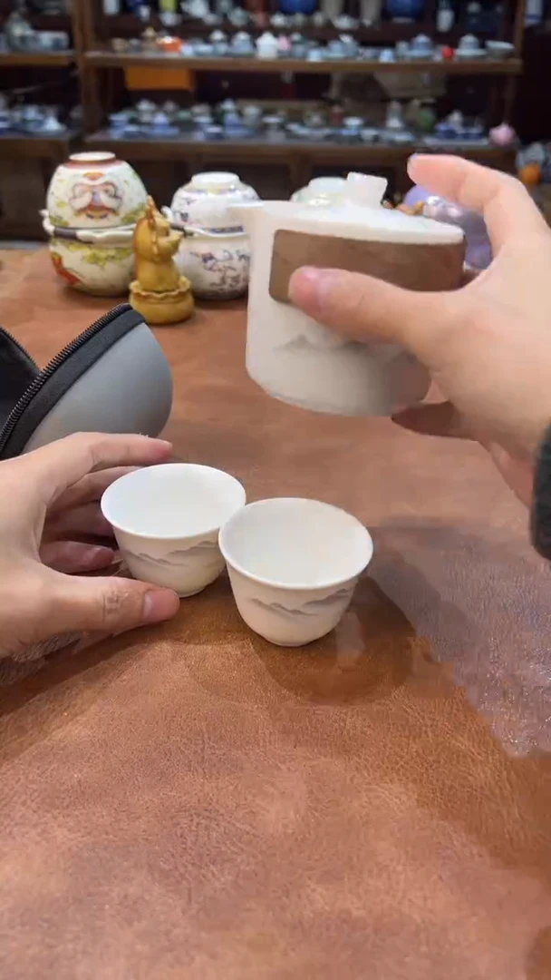 真的很便宜会开片的旅行茶具