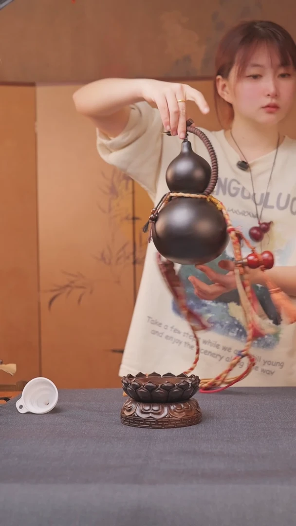 771号链接精品大漆葫芦现货现发[一物一拍]不包含莲花底座