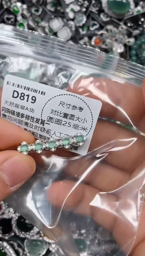 颈饰未镶嵌翡翠D819发夹