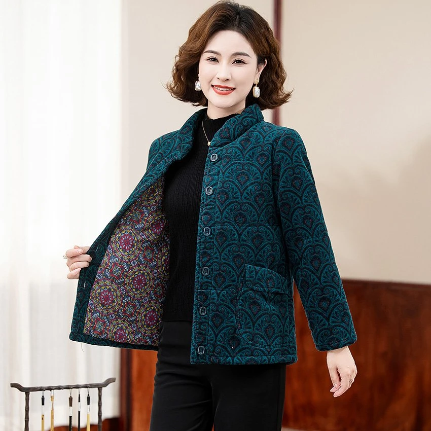 太太冬装纯棉棉衣外套婆婆妈妈冬季加厚棉袄宽松大码奶奶装棉服