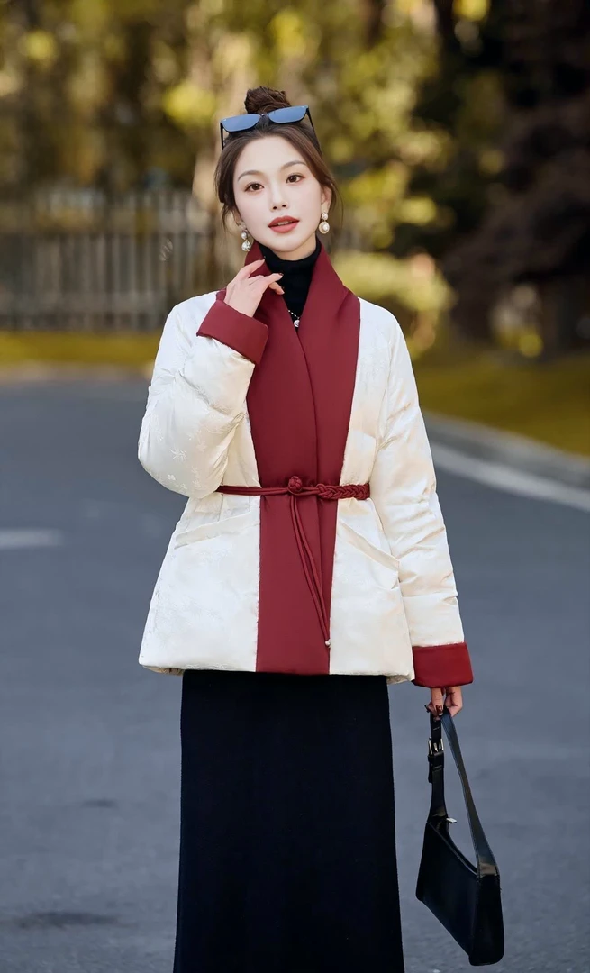 年终狂欢季新款高级感复古棉服棉袄套装外套盘扣国风收腰2025新中