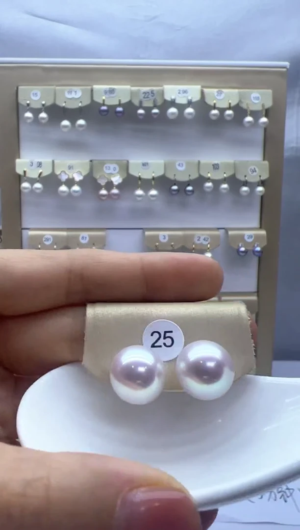 【闪购商品】淡水珍珠耳饰银S925镶嵌25