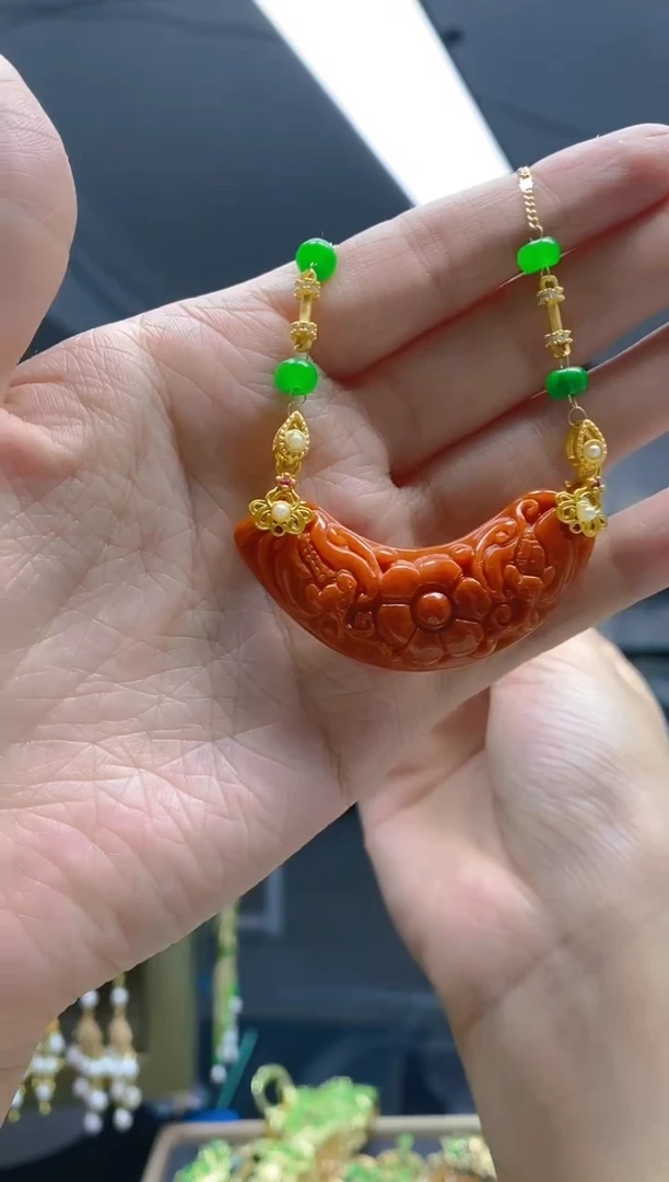 【闪购商品】翡翠耳饰合金150翡翠锁骨链