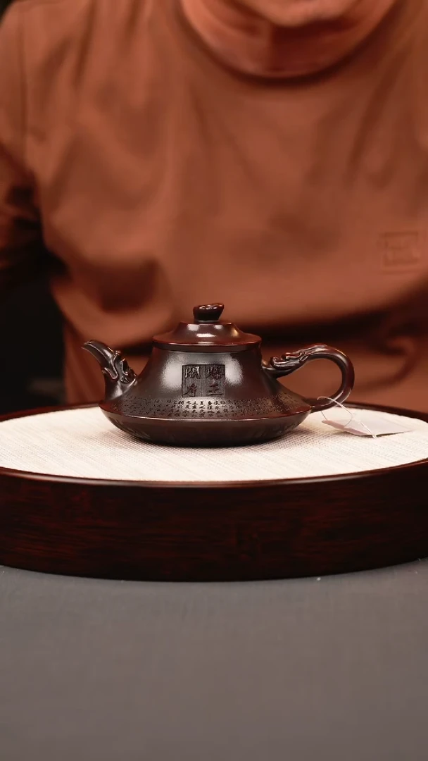 茶壶紫砂古红泥 云炉 滕王阁