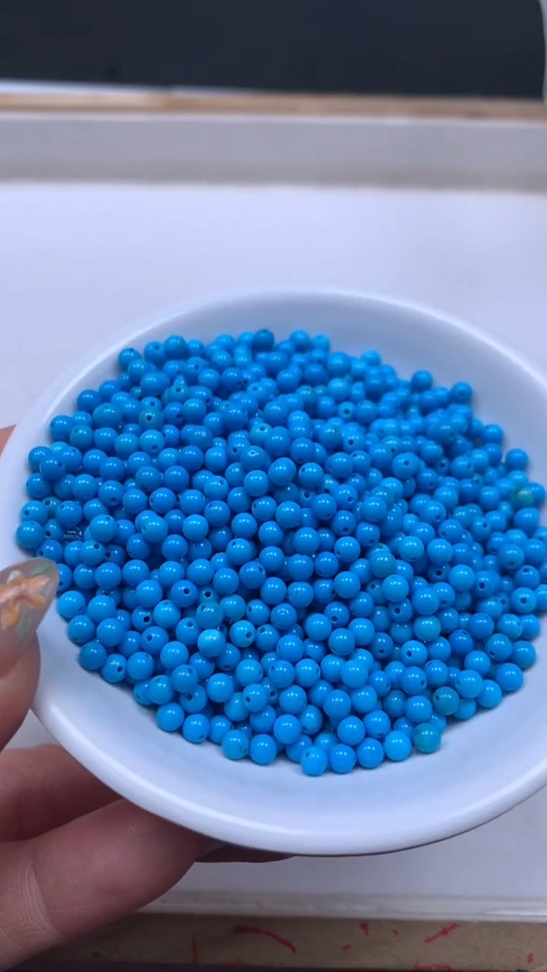 未镶嵌玛瑙手饰B1765 高 瓷 蓝 美人淞3mm60个9.9元