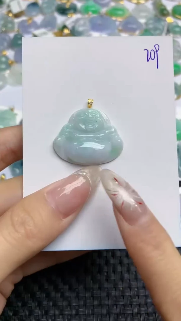 【闪购商品】翡翠颈饰18K金镶嵌天然翡翠A货