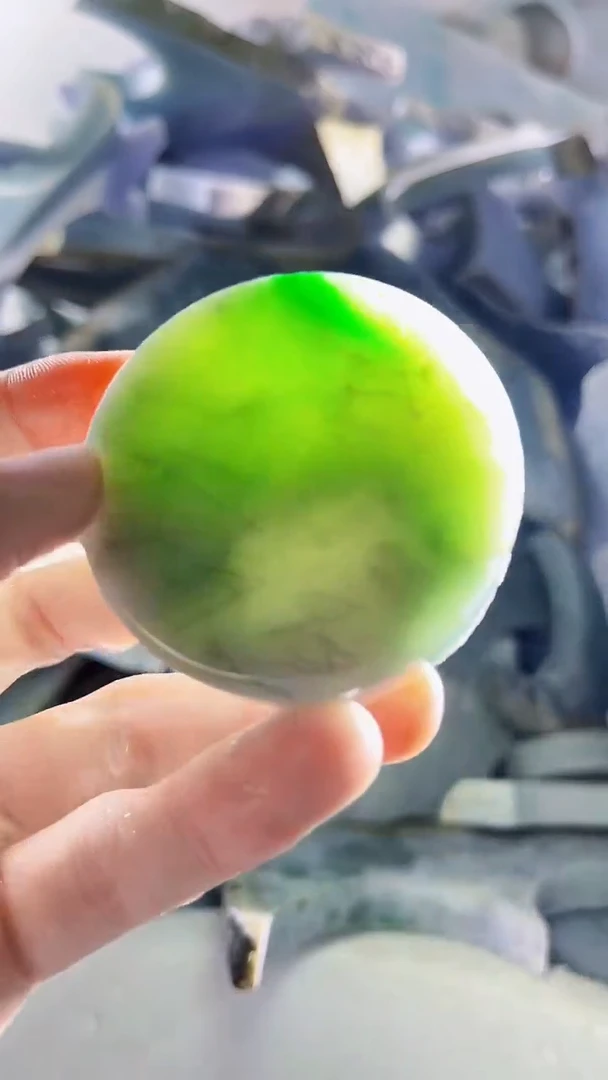 翡翠裸石缅甸翡翠A货文2075