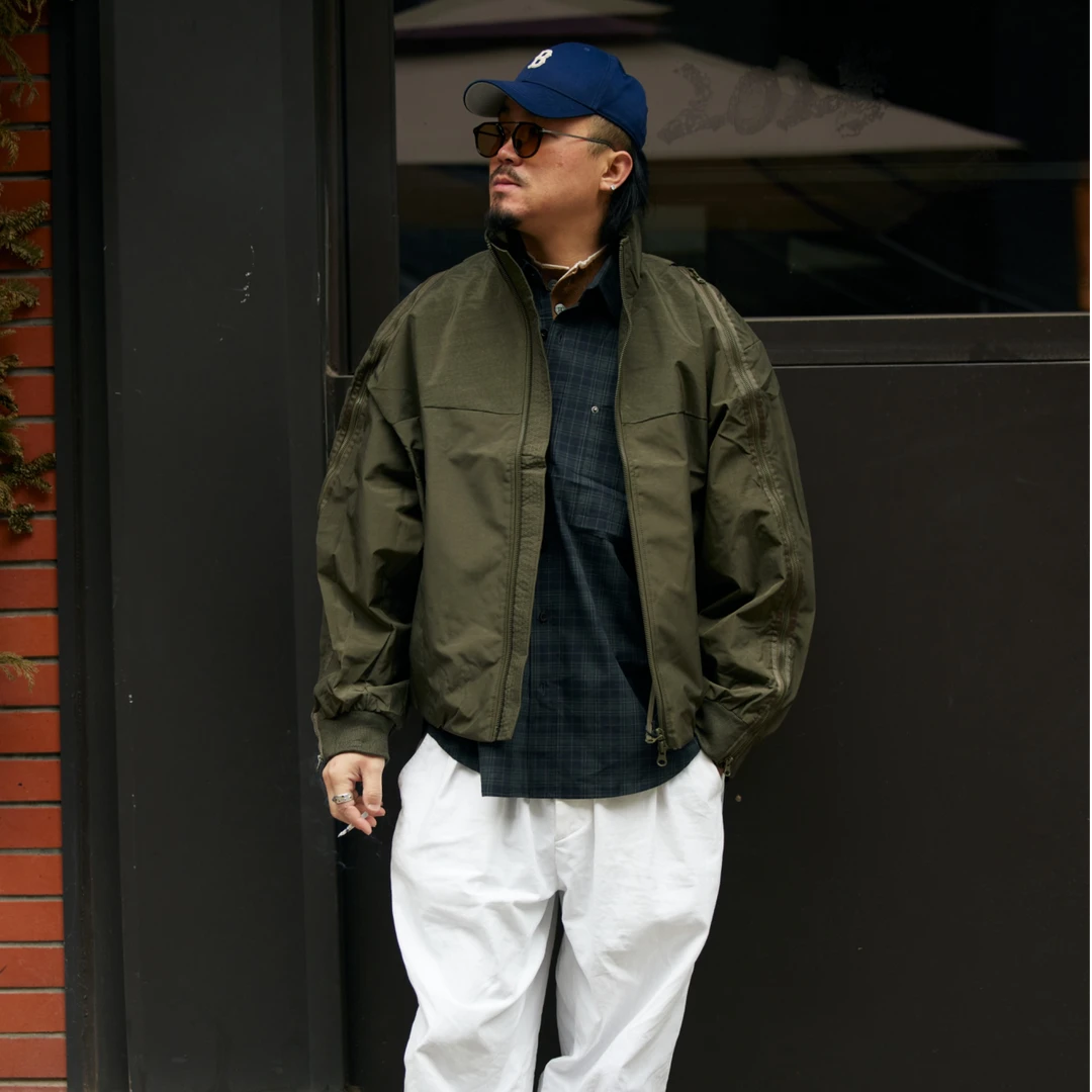 春款日系冲锋衣夹克立领宽松休闲长袖春秋男士户外