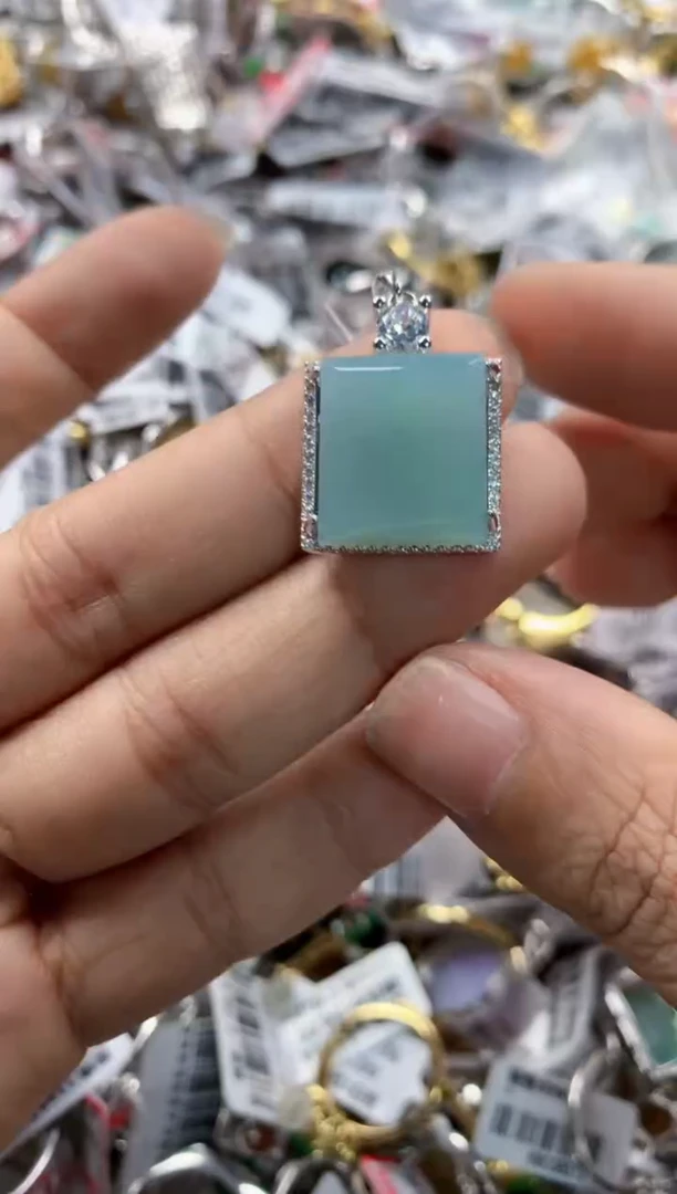 银S925镶嵌戒指翡翠11        3