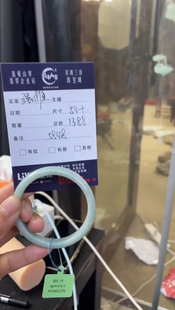 未镶嵌手镯翡翠L 54正圈 5848