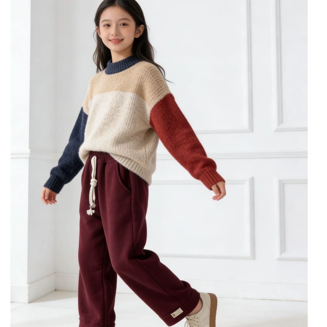 26057高端专享冬款加绒休闲裤红色