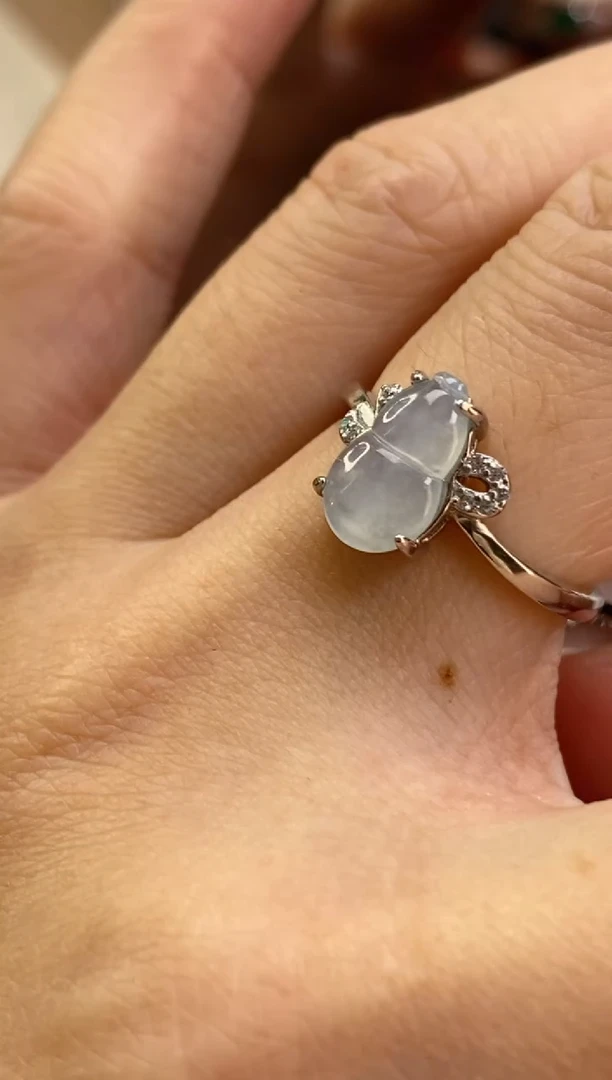 颈饰银S925镶嵌翡翠净货15418