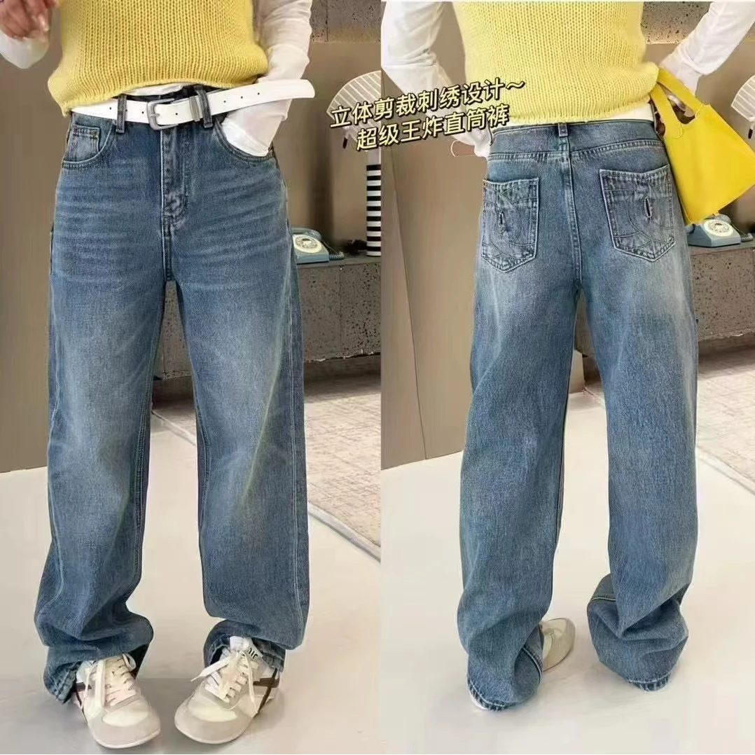 简衣 百搭欧货春季中腰牛仔裤