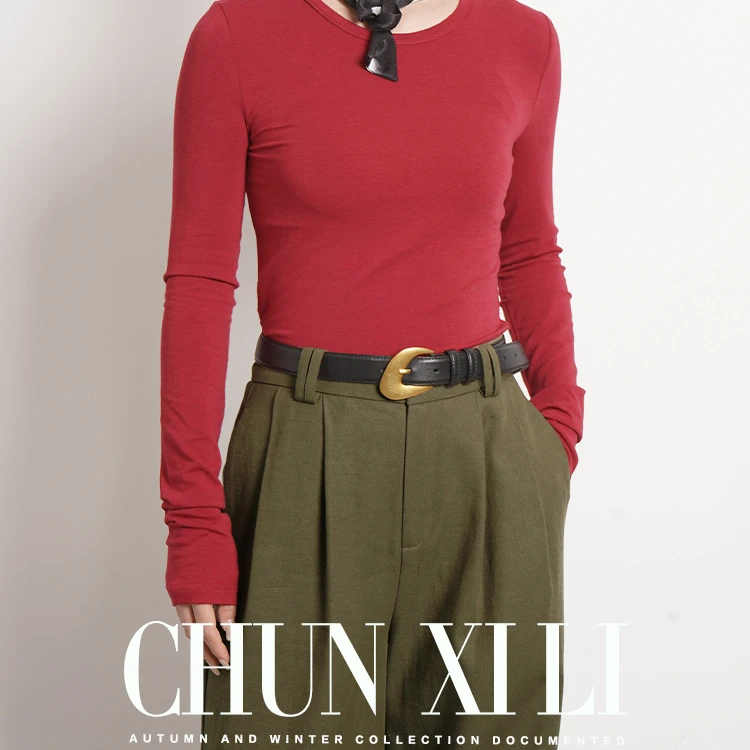CHUNXILI/春熙里 春秋时尚修身长袖T恤 B00S51023