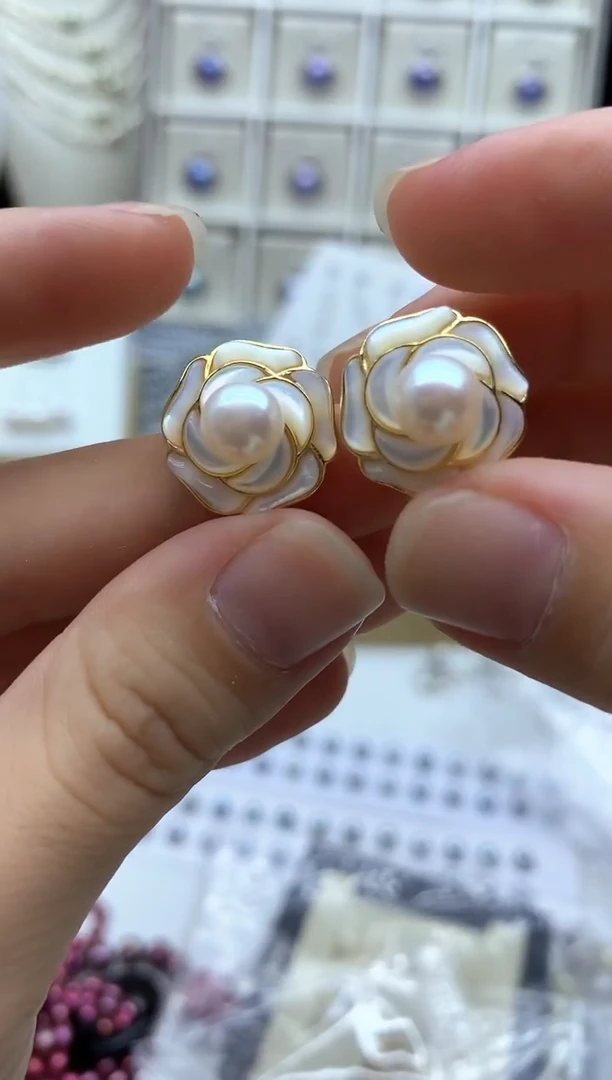 未镶嵌耳饰淡水珍珠1